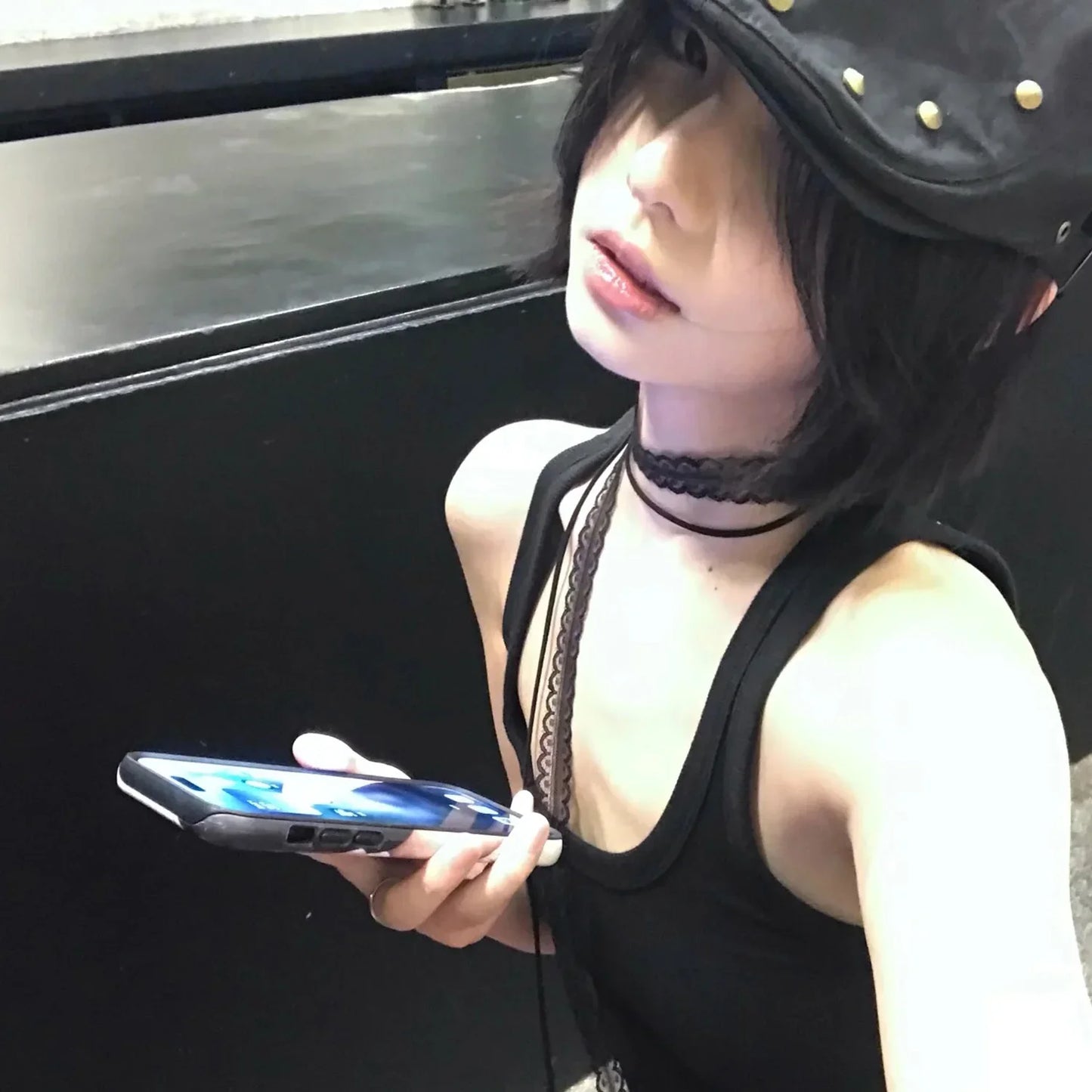 Fashion Choker Necklace for Women Sexy Black White Lace Bowknot Pendant Short Clavicle Chain Gothic Chokers Aesthetic Jewelry