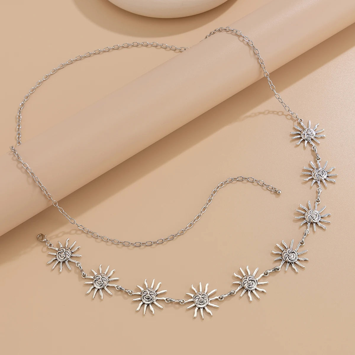 KunJoe Boho Golden Sun Waist Belly Chain for Women Summer Sexy Bikini Belt Adjustable Body Chain Festival Jewelry Accessories