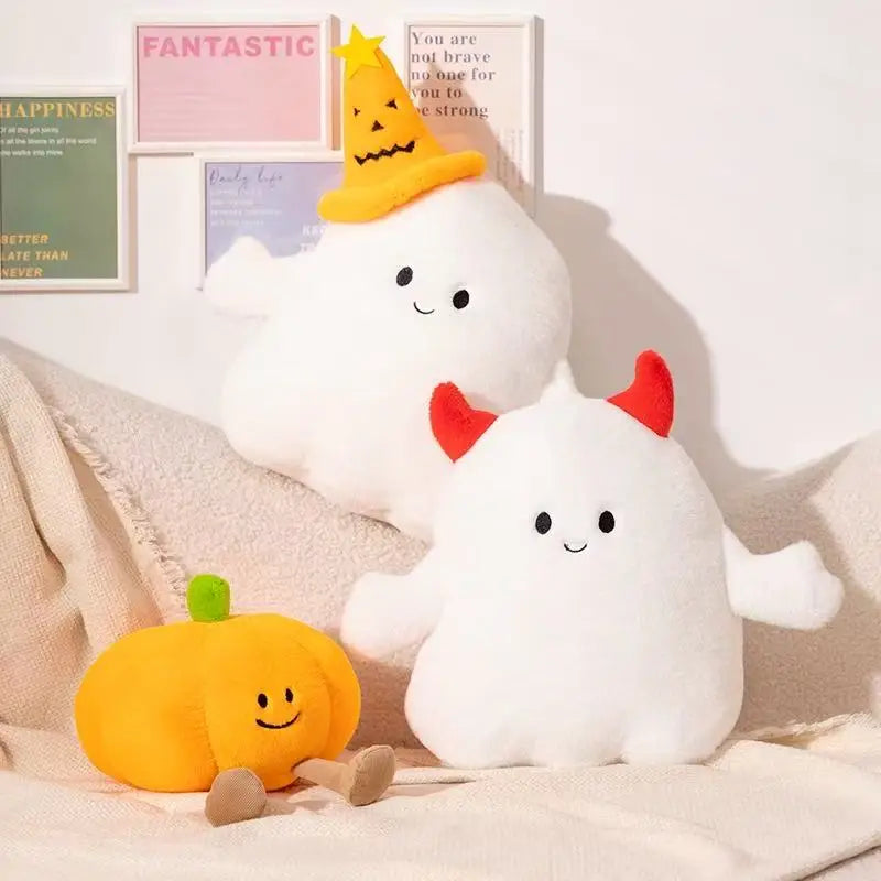 Latest Halloween Ghost Pumpkin Doll Stuffed Plush Toy Handmade Doll Cartoon Anime Cute Birthday Gift for Friends Fun Doll