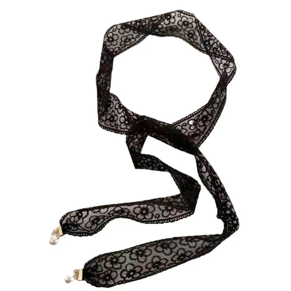 Fashion Sweet Decorative Lace Waist Belts Pearl Pendant Clothing Accessories Chain Belt Elegant Dress Waist Chain for Women