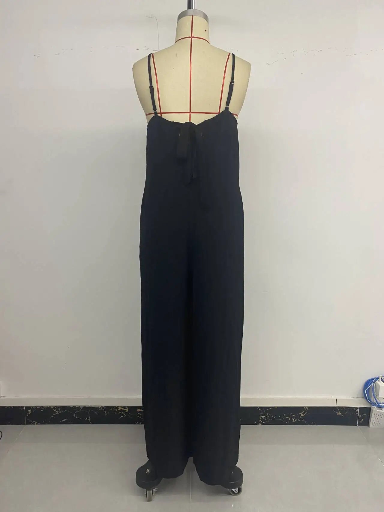 Season Sleeveless Jumpsuit Casual RuffleWide Leg Jumpsuit