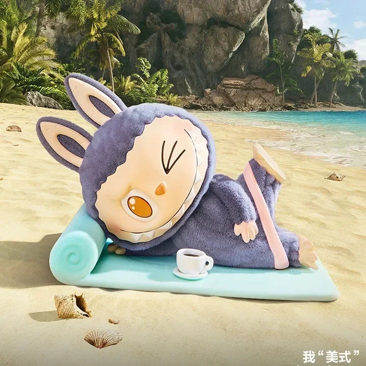 POP MART LABUBU THE MONSTERS Lazy Yoga Series Blind Box Toys Kawaii Anime Action Figure Caixa Caja Mystery Box Dolls Girls Gift