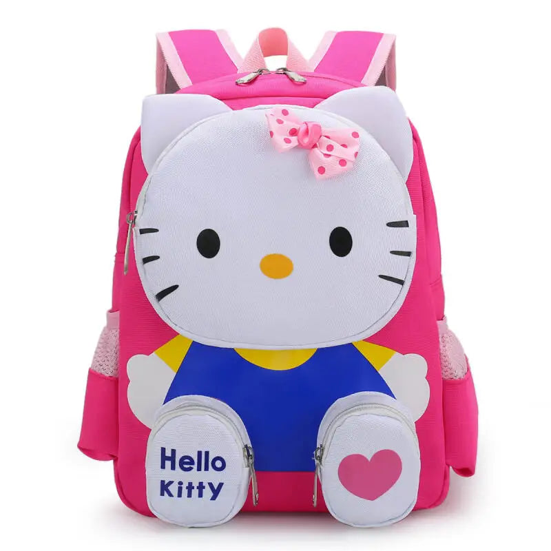 Sanrio Hello Kitty and Spiderman Double-shoulder Backpack Kawaii Cartoon Design pink School Bag for boy girl Travel Bag Gift