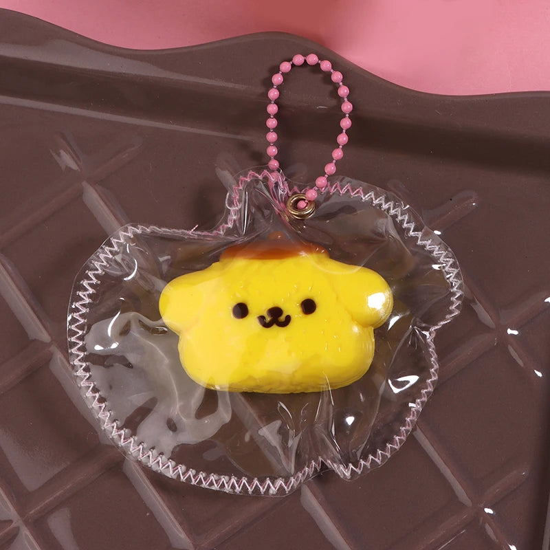 Sanrio HelloKitty Squeeze Toy Pendant Antistress Ruduce Stress Pinching Kuromi Mymelody Soft Relief Relax Toys Cartoon Ornament