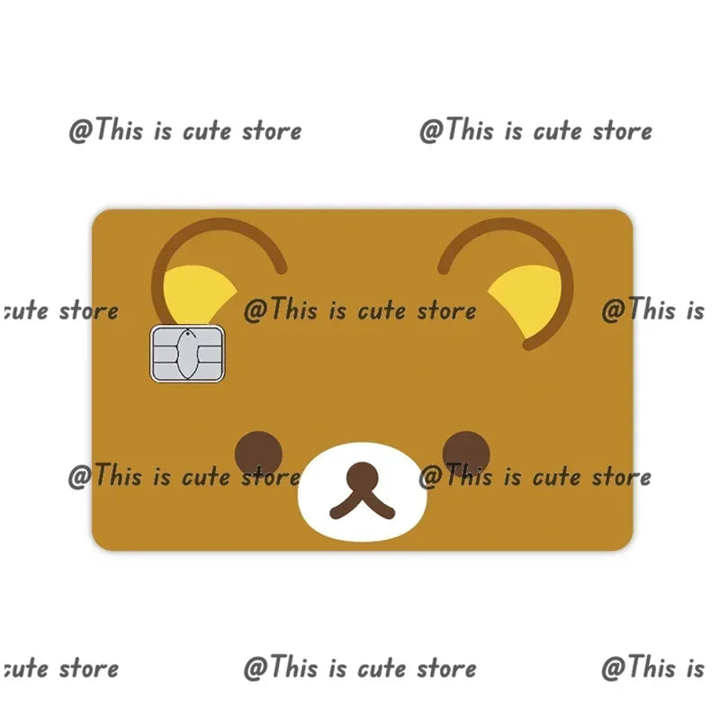 Sanrios Hello Kittys Kuromi Credit Card Skin Stickers for Bank Card Bus Anime Rilakkuma Metro Card Sticker Waterproof Girls Gift