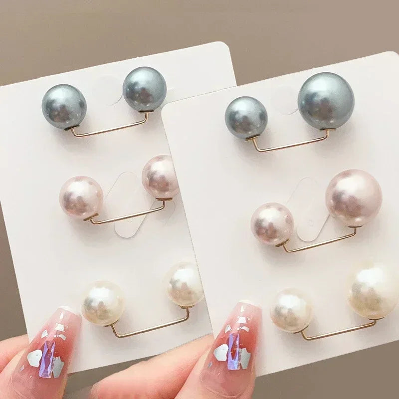 1/12Pcs Pearl Non-slip Safety Pins Dress Brooch Decoration Dress Waist Fastening Pins Collar Adjustment Scarf Buckle Jewelry