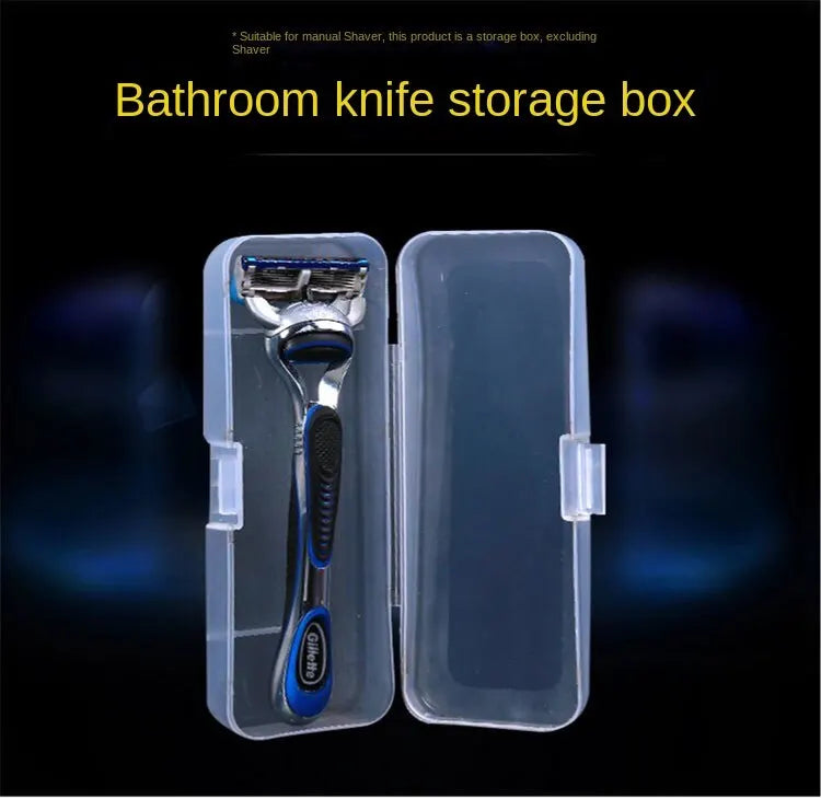 Stylish and Durable Shaving Storage Box for Men's Razors, Easy to Carry and Keep Clean and Keeps Your Shaver Well-Organized