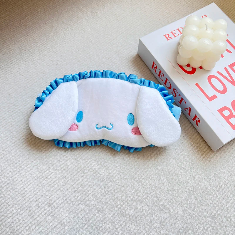 Sanrio Cute Sleeping Eyepatch Cinnamoroll Kuromi Plush Eye Patch Girl Pochacco My Melody Shading Eye Mask Travel Rest Eyepatch