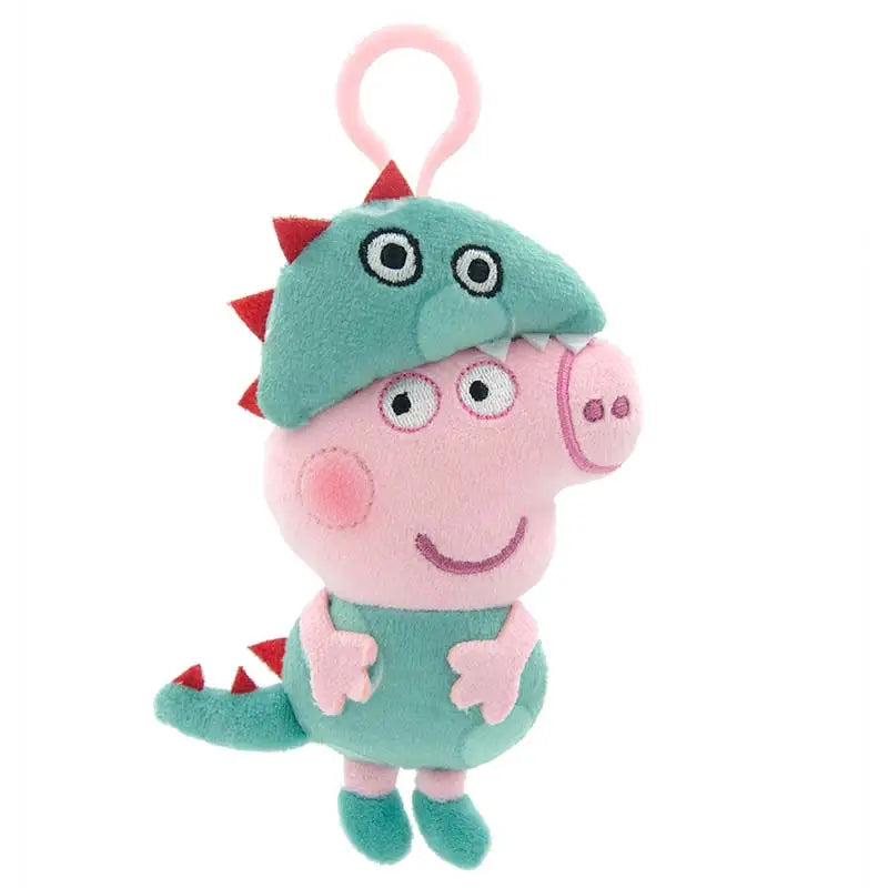 本物のペッパピッグジョージぬいぐるみおもちゃ高品質キーリングホット漫画動物キーチェーン人形ペンダント子供クリスマスギフト