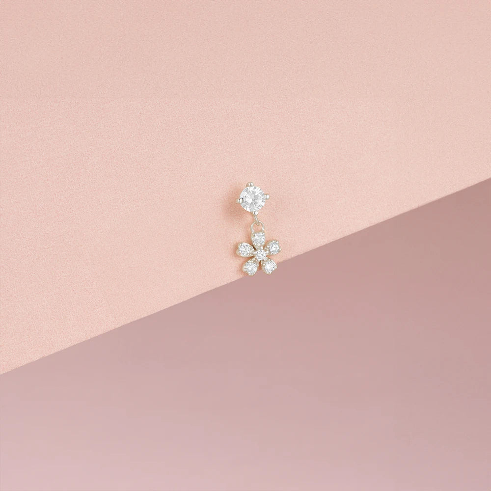 Aide 925 Sterling Silver 1pc Geometry Multi Piercing Stud Earrings For Women K Gold Simple Elegant Tassel Jewelry Gift Pendiente