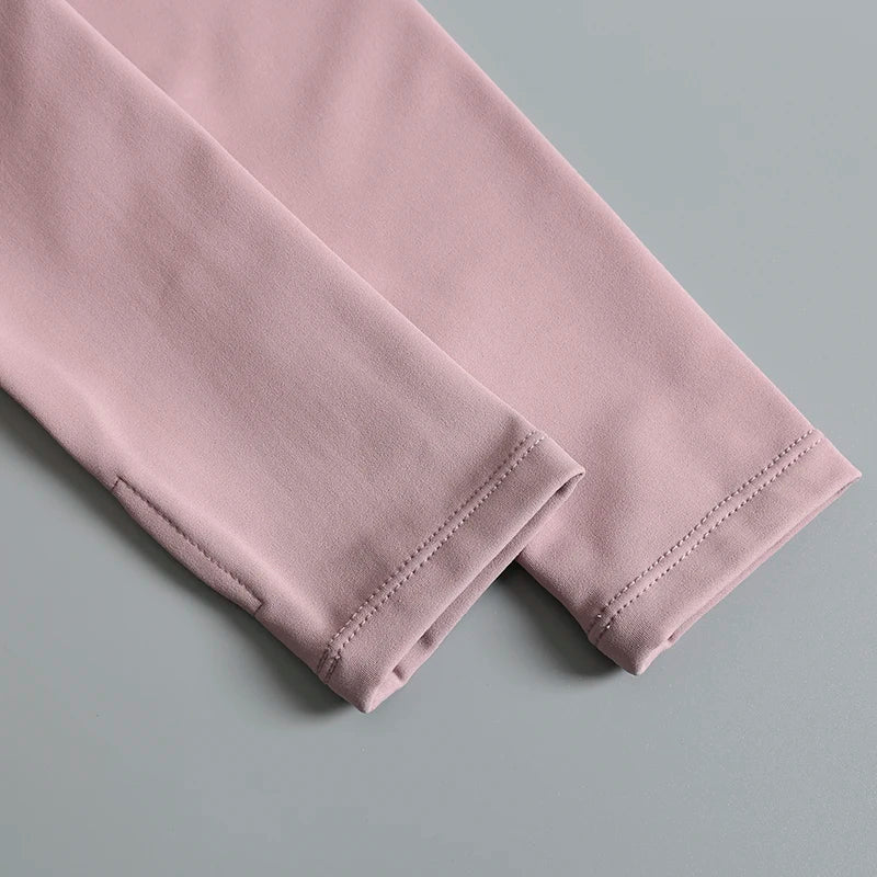 New yoga wear ladies coat round high elastic loose exercise yoga fitness long sleeve stand-up collar yoga tops