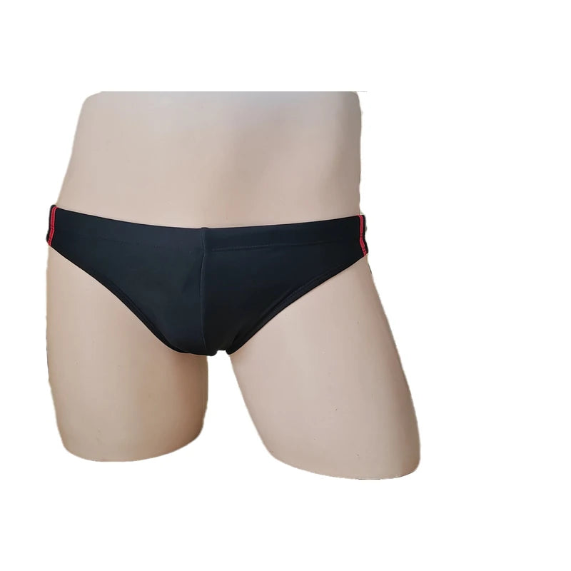 BOYTHOR Men's Swimming Briefs Patchwork Color Contrast Craft Lace-up Beach Swimming Briefs