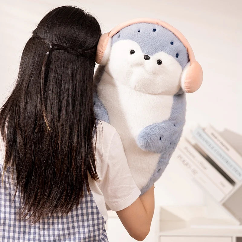 高品質 本物 かわいい 漫画 海の生き物 カワウソ ぬいぐるみ 枕 ヘッドセット ブルーシール カワウソ ぬいぐるみ 誕生日プレゼント