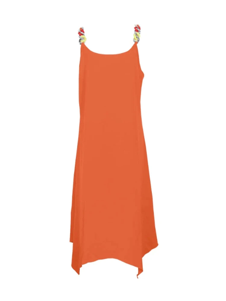 Plus Size Women's Party Dresses Halter Strapless Round Neck Solid Colour Sexy Dress Loose Casual Long Dresses