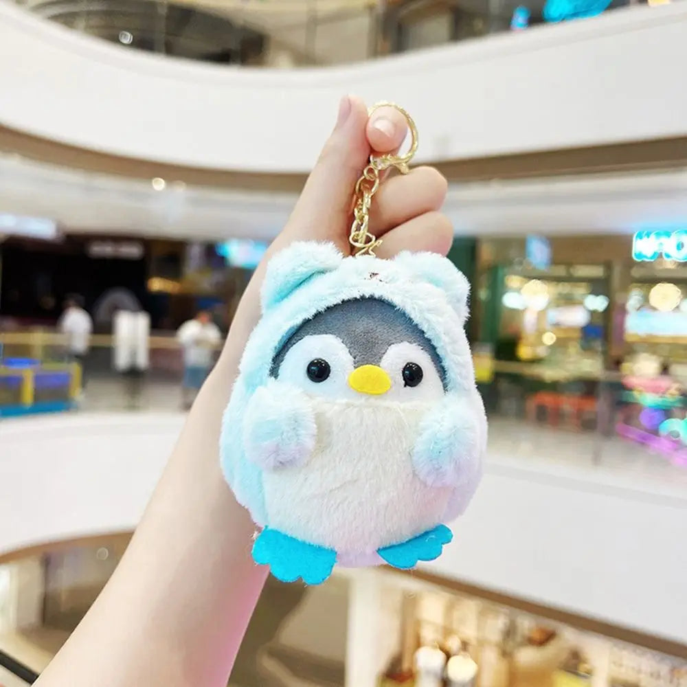 かわいいペンギンのぬいぐるみキーホルダー 観光帽子ペンギンキーホルダー 女の子へのギフト クリエイティブなスクールバッグキーホルダー