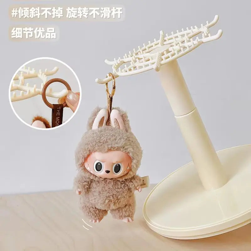 Labubu Pendant Display Box Rotating Transparent Labubu Doll Handmade Blind Box Storage Display Rack Decoration In Stock