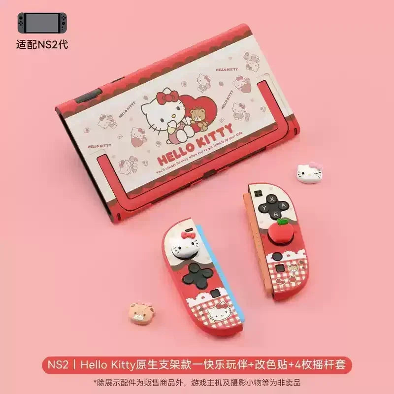 New Sanrio Figure Kuromi Hellokitty Switch2 Protective Case Hardshell Case Pluggable Base Ns2 Accessories Ornaments Girls Gift