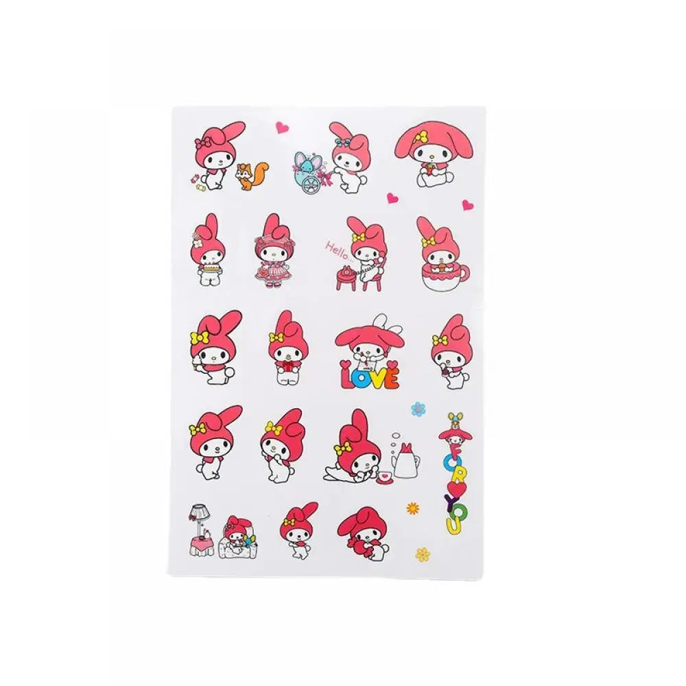 Miniso kawaii kuromi sticker small pattern creative cute cartoon decoration water cup sticker planner account kuromi sticker
