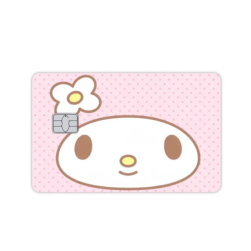 Sanrios Hello Kittys Kuromi Credit Card Skin Stickers for Bank Card Bus Anime Rilakkuma Metro Card Sticker Waterproof Girls Gift