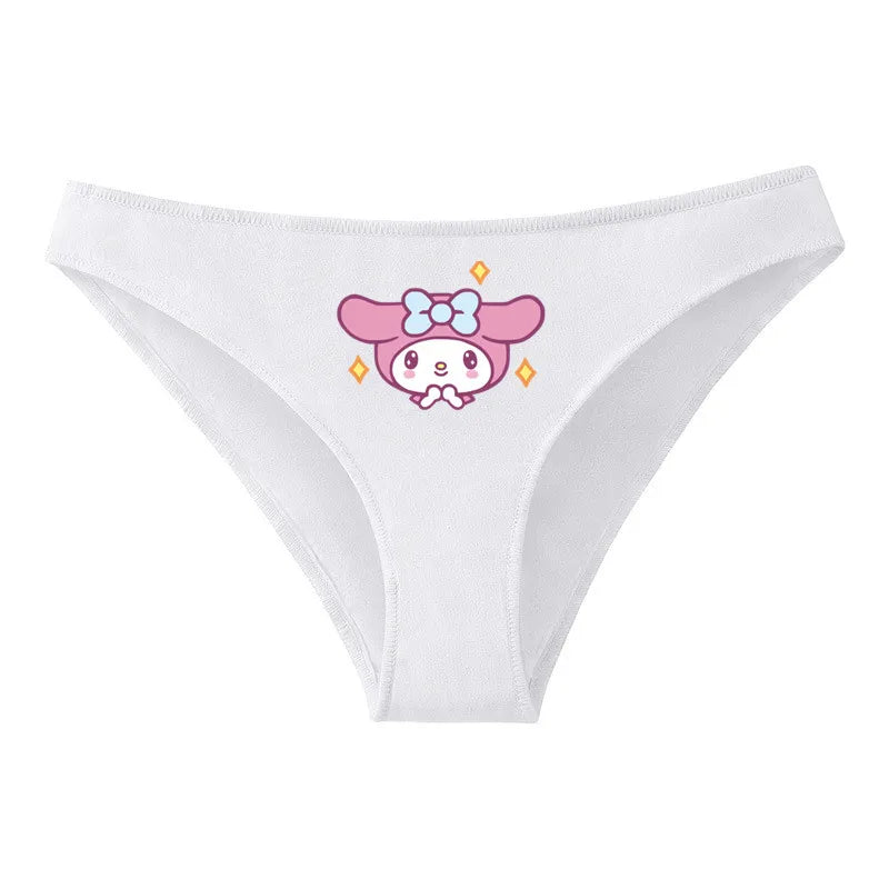 Hello Kitty Pure Cotton Triangle Pants Child Kawaii Pattern Underpants Kuromi Black White Daily Clothes Shorts Birthday Gift