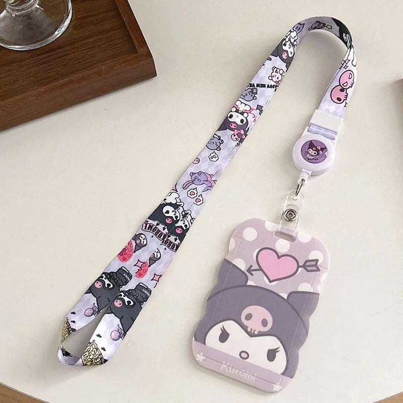 Sanrios Card Bag Cute Anime Figure Cinnamoroll Kuromi Id Bus Card Storage Case Holder Melody Pochacco Students Card Sleeve Gift
