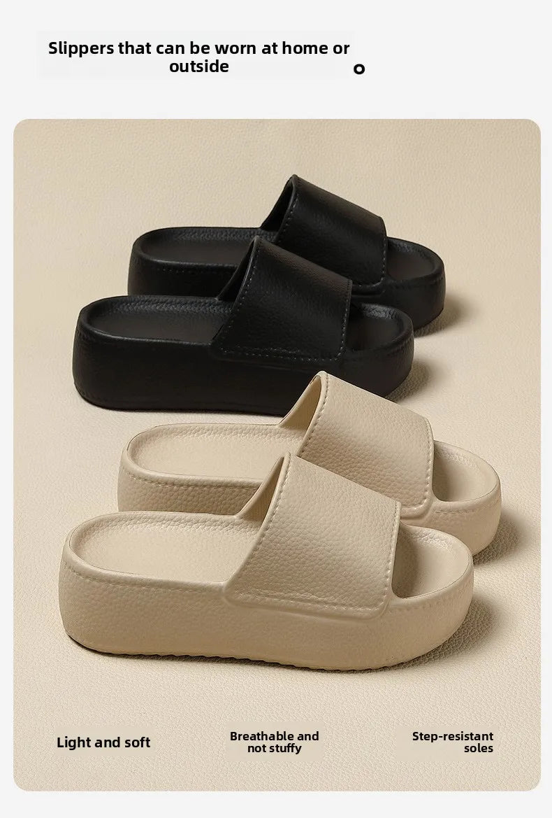 Women's Slippers for Summer Outdoor Wear, Non-slip, Thick-soled To Make You Look Taller, Cool Slippers for Home and Indoor Use