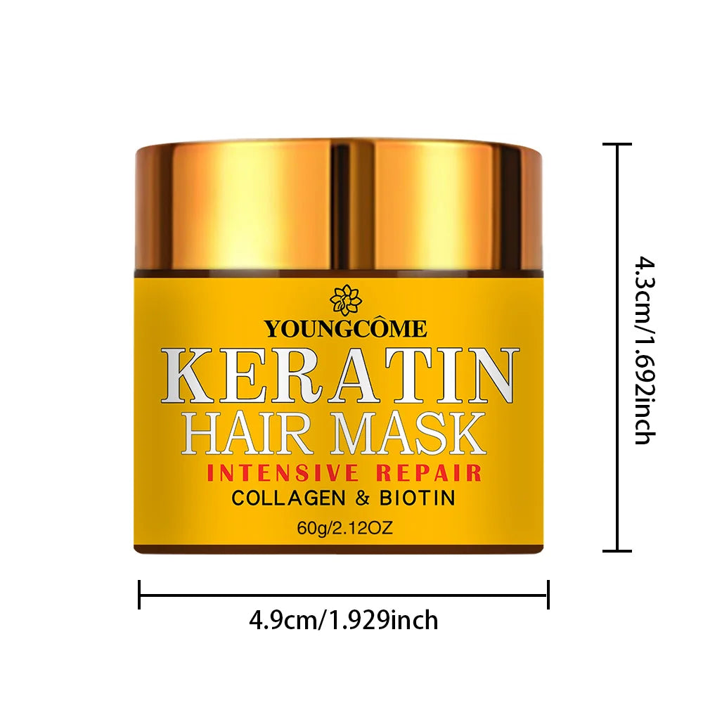 ヘアリペア ヘアマスク ビオチン コラーゲン ケラチン トリートメント ヘアコンディショナー ヘアエッセンシャルオイル 乾燥・ダメージヘアに栄養を与える