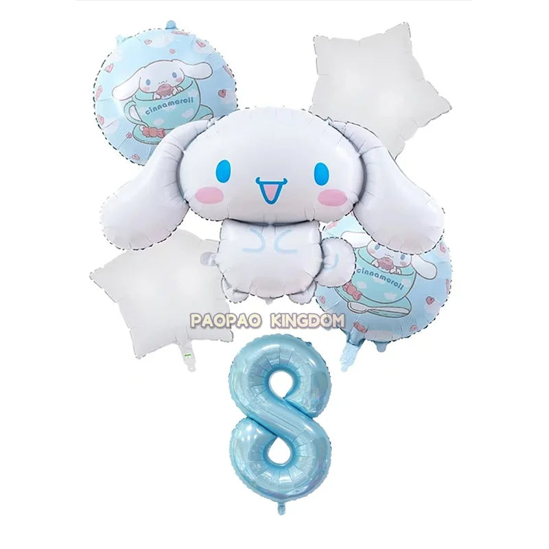 Cinnamoroll Kuromi My Melody Anime Kawaii Balloon Baby Shower Party Decoration Metallic Birthday Arrangement Helium Balloons