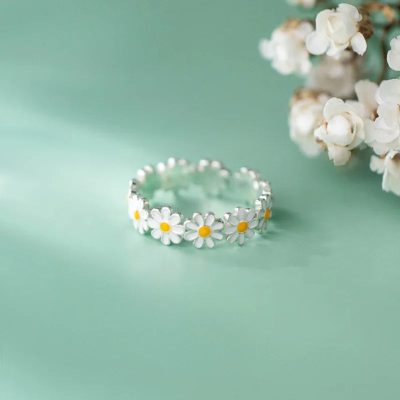 Unique Design Trendy Silver Color Flower Ring for Women Party Gift Free Shippig Items R8445