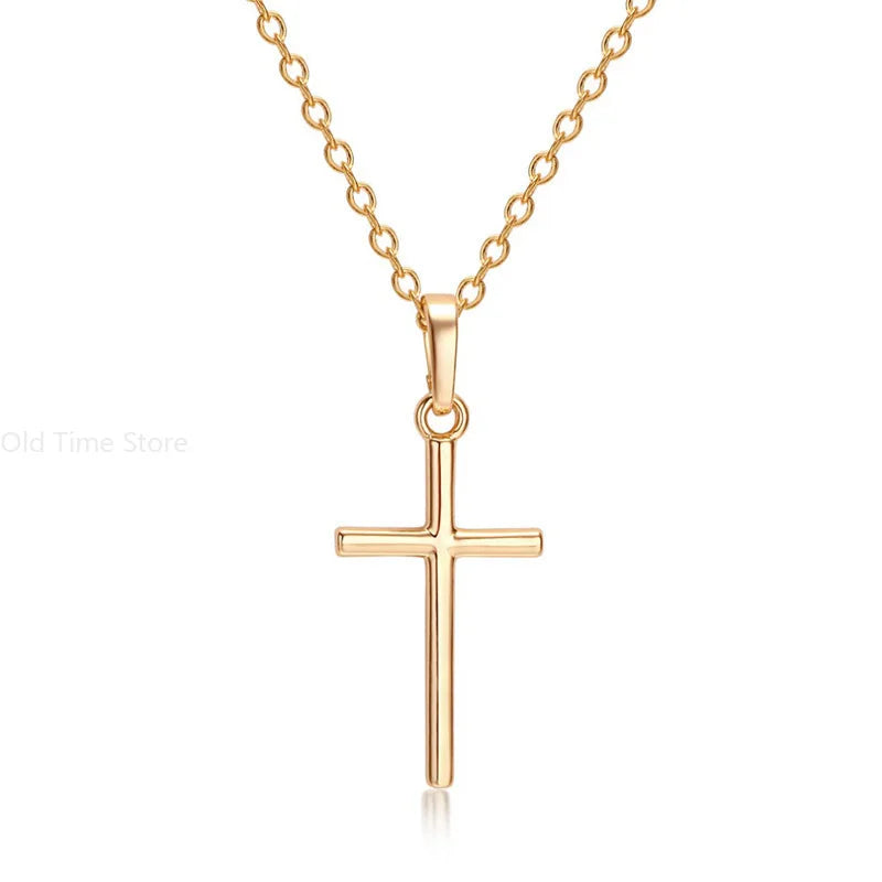 Gift Cross Necklace for Women - Gold Plated Cross Necklace Layered Small Side Necklace Women's Fashion Jewelry