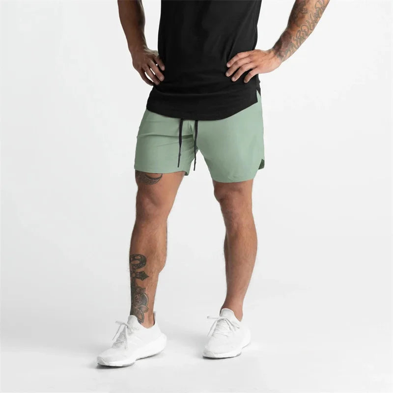 2025 NEW Summer quick-dry Training Shorts Men Sports Casual Clothing Fitness Workout Running Woven Compression Athletics Shorts
