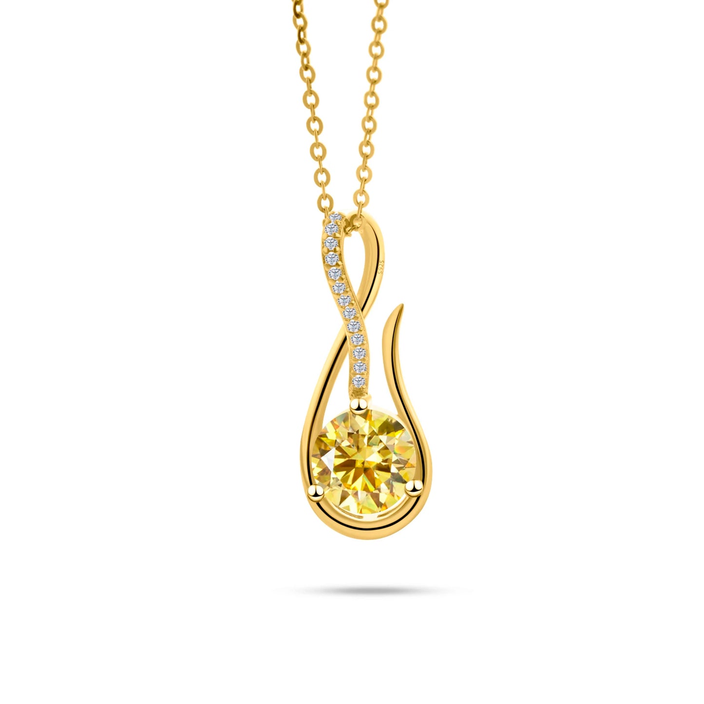 925スターリングシルバーネックレス 2CT Dカラー モアサナイト 音楽シンボルネックレス レディース アニバーサリー ファインジュエリー ママネックレス