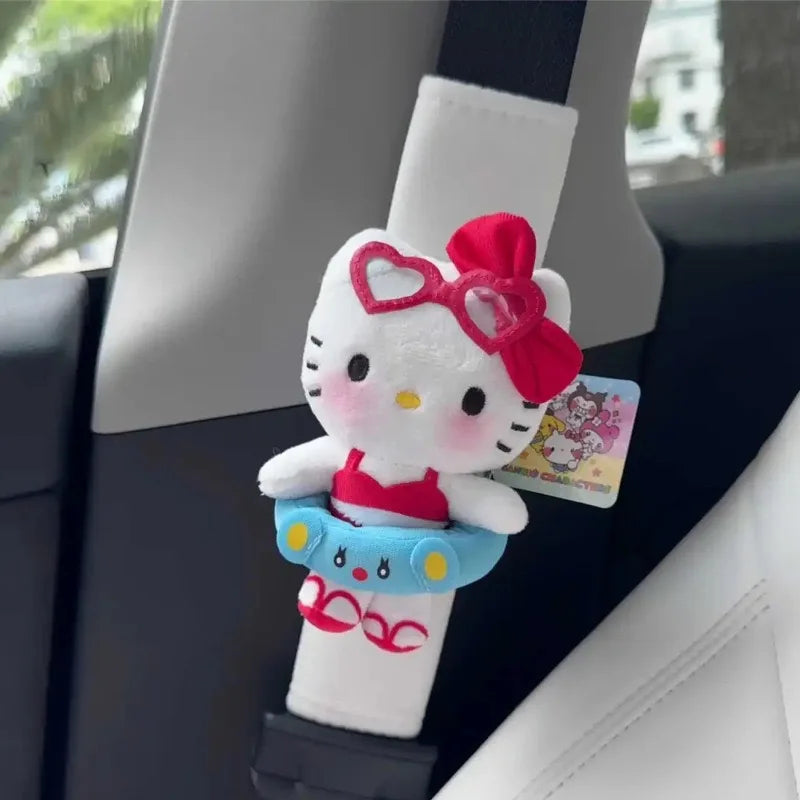 Sanrio Hello Kitty Plush Doll Keychain Pendant Cartoon Kt Cat Stuffed Plushies Key Ring Bag Accessories Girls Gift Kids Toys