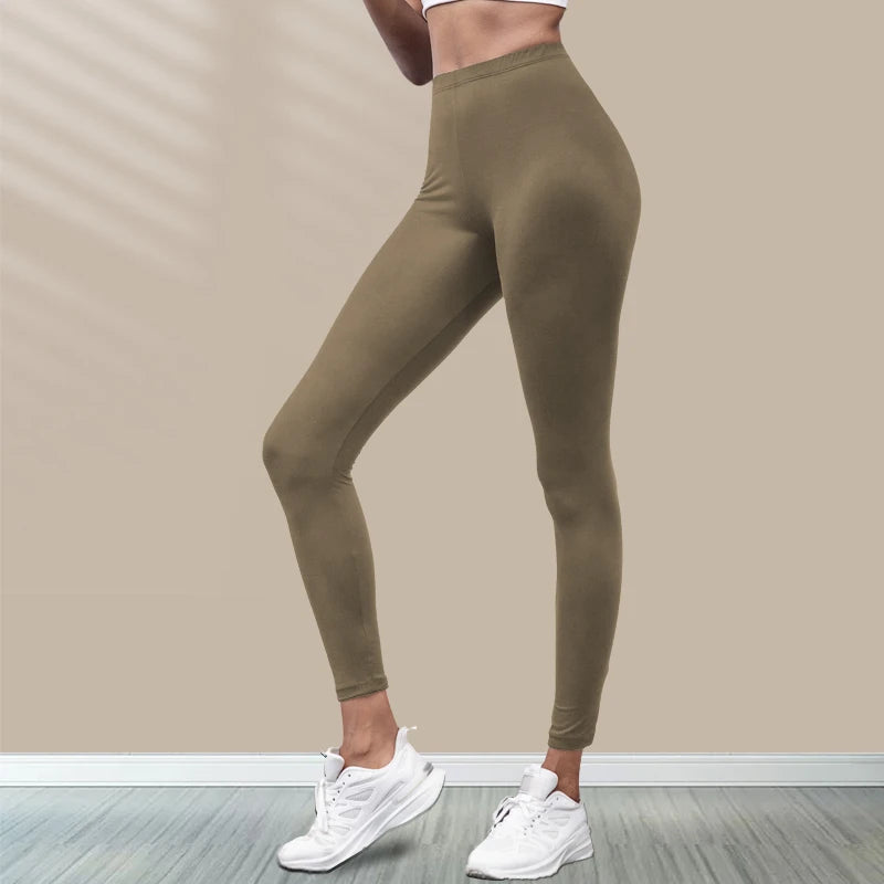 Women's Super Soft Leggings High Elasticity No See Through Workout Yoga Running Athletic Push Up Gym Long Fitness Leggings