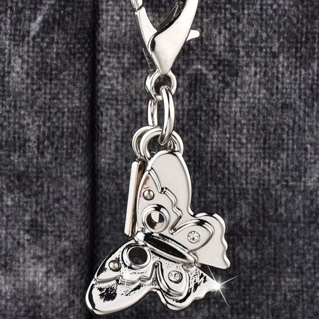 Fashion Bear Cherry Letter C Flower Keychains For Women Metal Y2K Exquisite Bag Pendant Car Key Ring Jewelry Gift Accessories