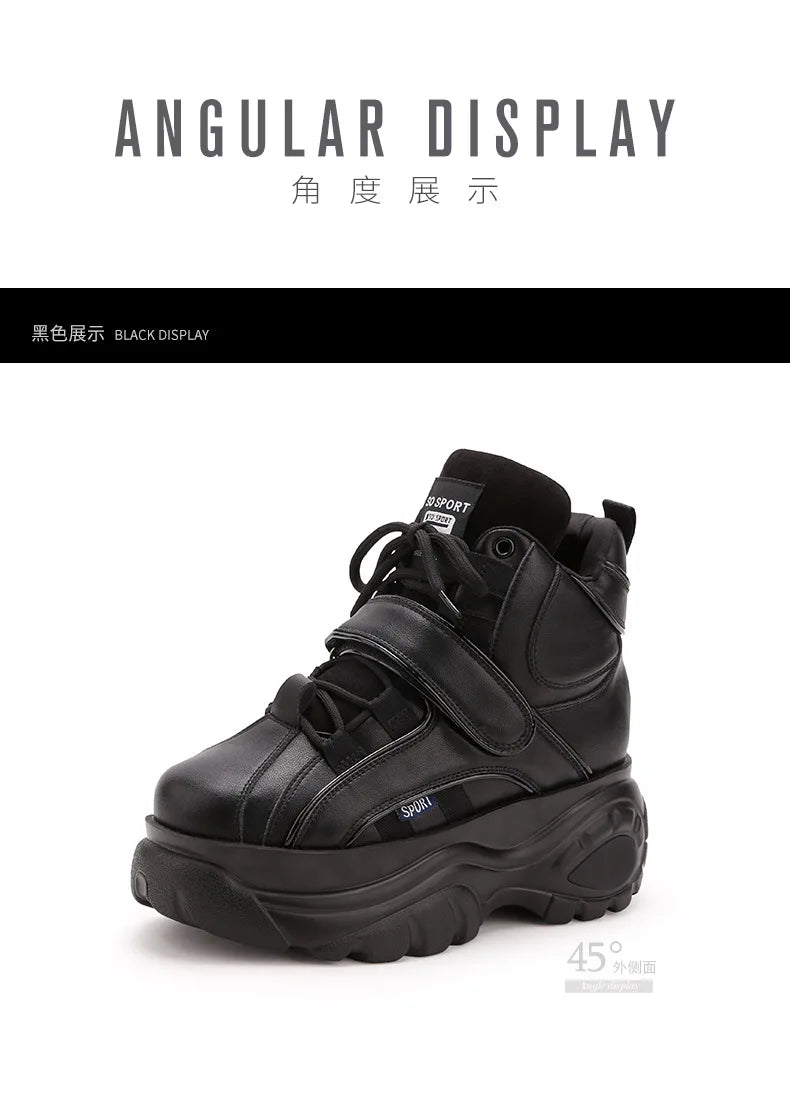 Sneakers Women Heel Platform New 2023 Pumps Sneakers Female Heels Wedges Chunky Shoes for Women Luxury High Quality Women Shoes