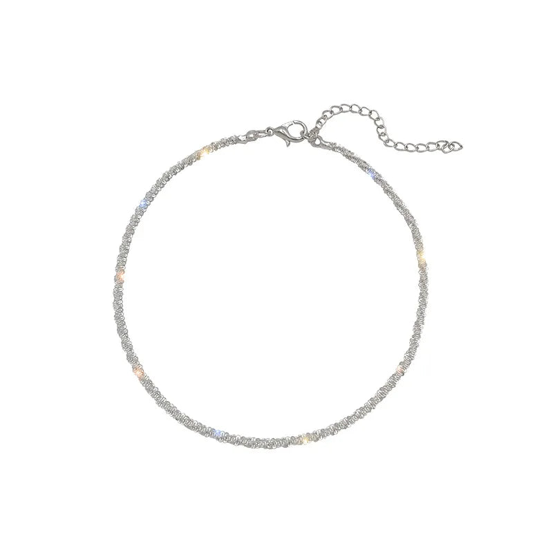 925 Sterling Silver Anklet Fashion Simple Temperament Anklet Birthday Gift For Women Senior Jewelry Accessories