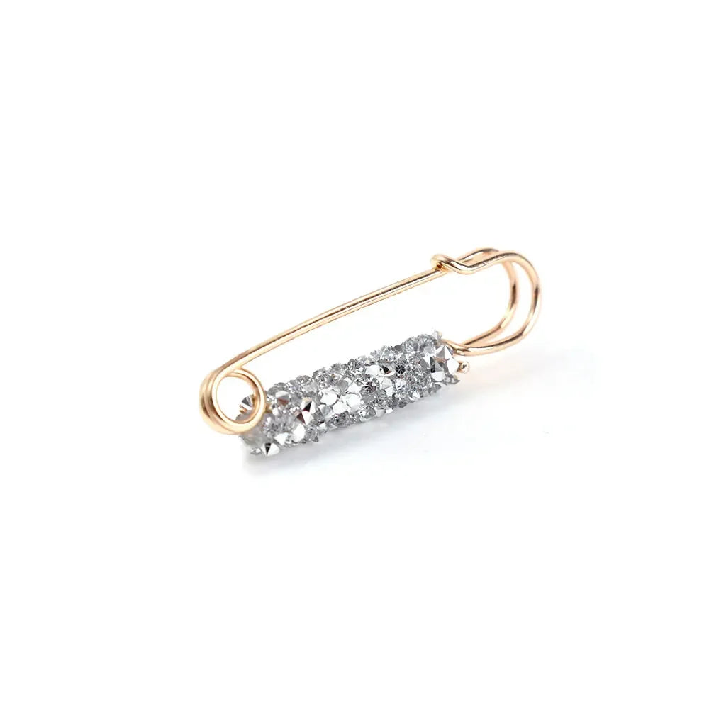 2Pcs Women's Brooch Tighten Waist Brooches for Women Skirt Pants Jeans Adjustable Waist Clip Crystal Pins Clothing Accessories
