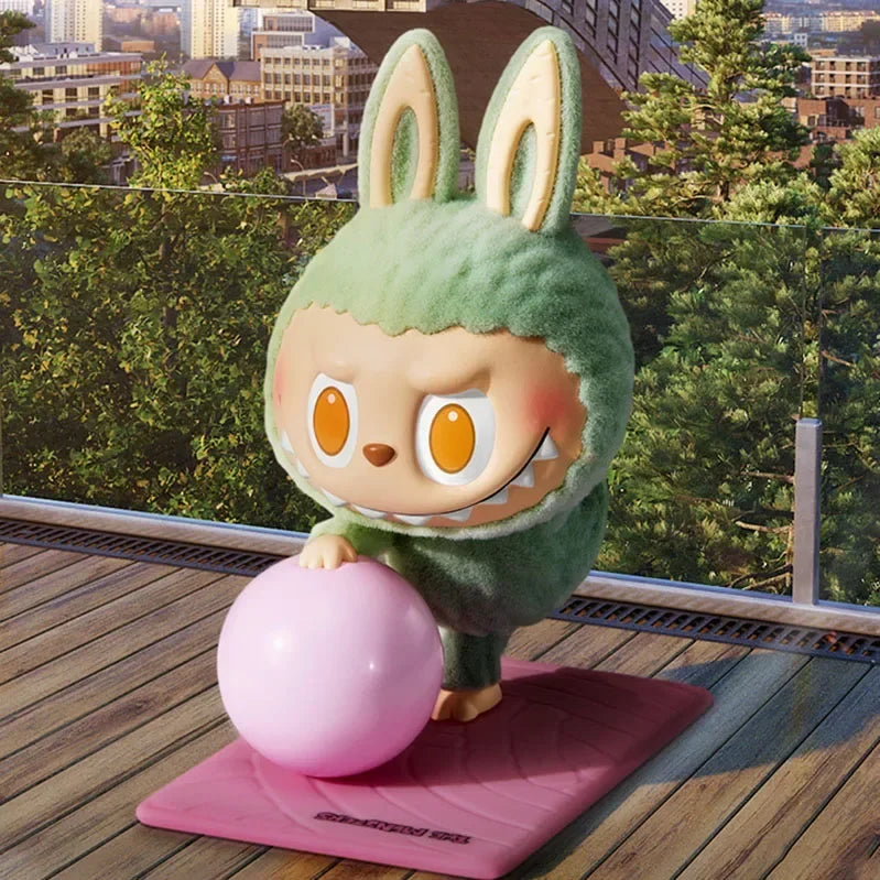 POP MART LABUBU THE MONSTERS Lazy Yoga Series Blind Box Toys Kawaii Anime Action Figure Caixa Caja Mystery Box Dolls Girls Gift