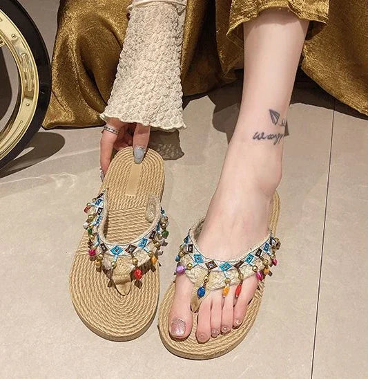 Woman Slippers Low Heel Shoes For Women On Beach Sandals Non Slip Slides Wholesale Bulk Sale Unique Comfortable And Elegan Price