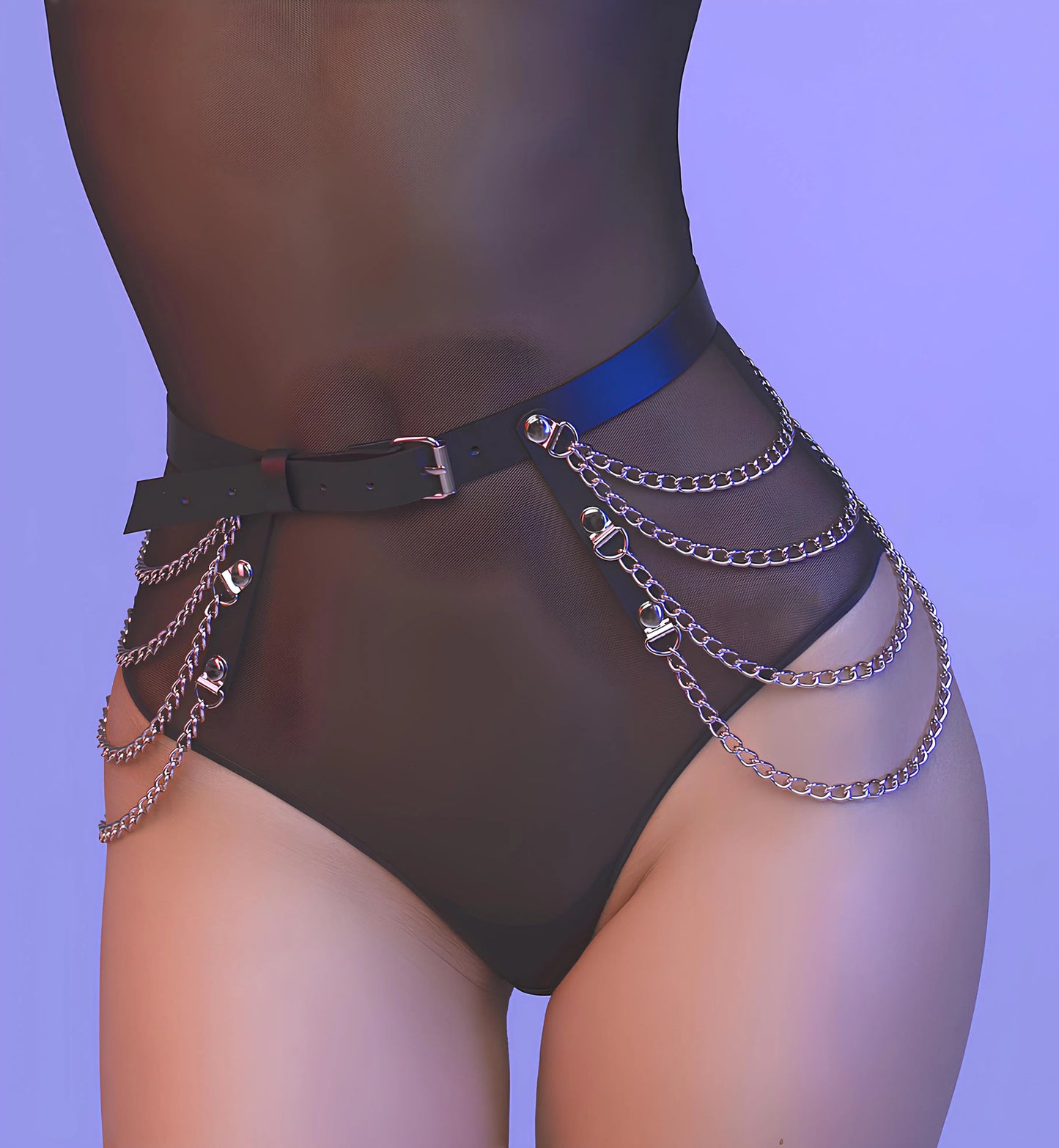 Women Sexy Leg Chain Harness garter Belt Waist Corset Belt Leather Harness Waists Thigh Harness Gothic Clothing Accessory