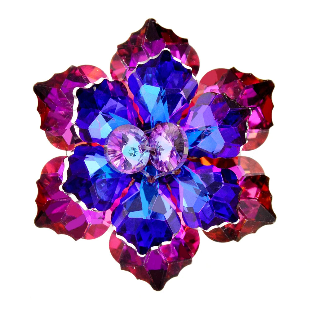 CINDY XIANG Shining Crystal Flower Brooches For Women Handmade Winter Fashion Pin 20 Colors Available Party Accessories