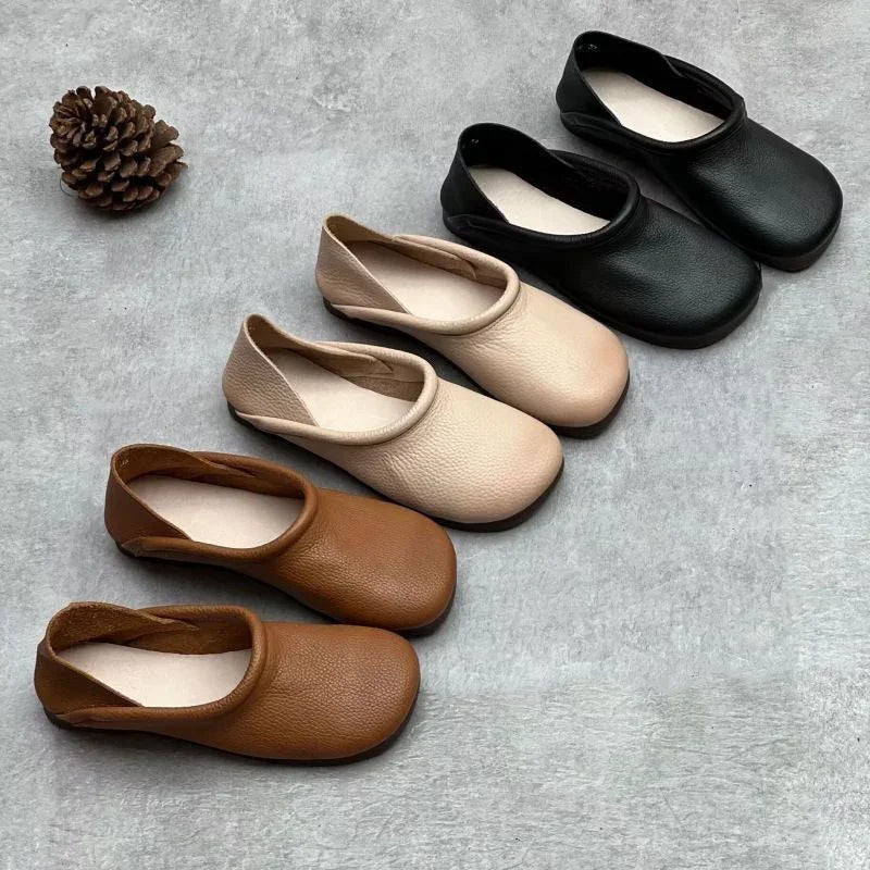 Flats Women Loafers Shoes Designer Leather Casual Shoes Autumn Soft Oxford Shoes 2024 New Trend Walking Cozy Chaussures Femme