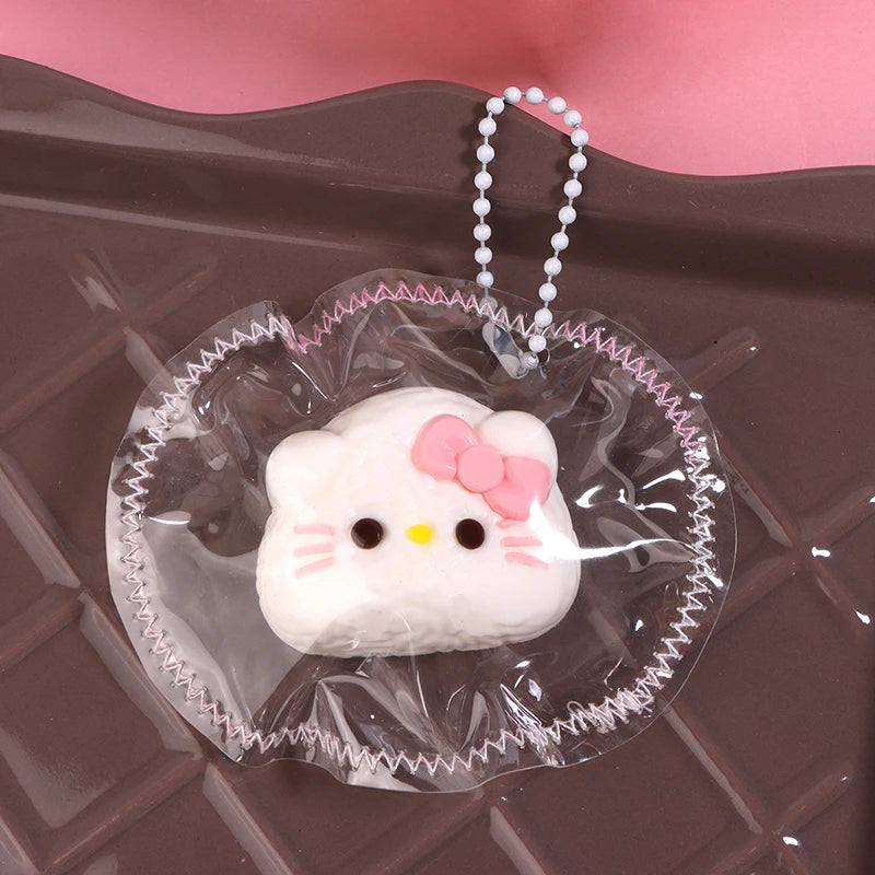 Sanrio HelloKitty Squeeze Toy Pendant Antistress Ruduce Stress Pinching Kuromi Mymelody Soft Relief Relax Toys Cartoon Ornament