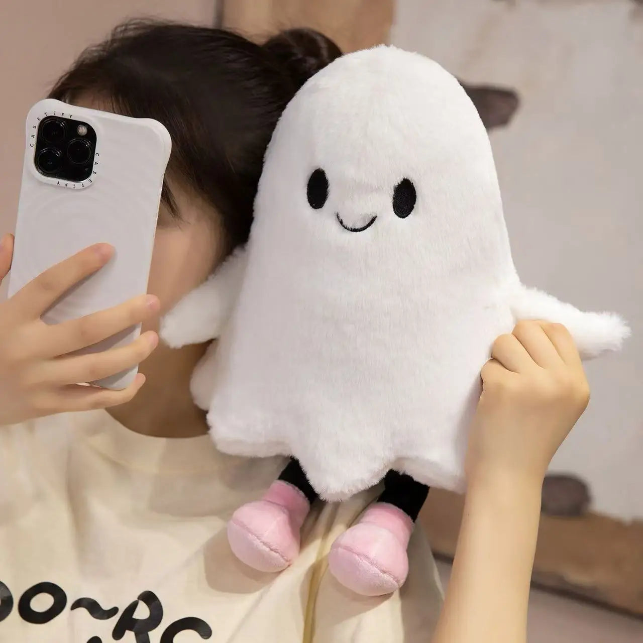Latest Halloween Ghost Pumpkin Doll Stuffed Plush Toy Handmade Doll Cartoon Anime Cute Birthday Gift for Friends Fun Doll