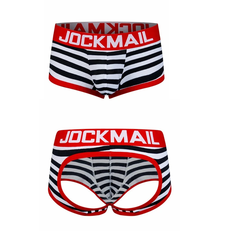 Men's Panties Jockstraps Men Underwear Gay Thong Man Boxer Shorts Underpants Slip Sexy Cotton Pouch Cuecas Gay Thongs G String
