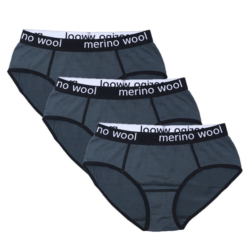 Women's 100% Merino Wool Bikini Brief Merino Underwear Lightweight Briefs Women Sports Active Panties Soft Breathable Anti-Odor