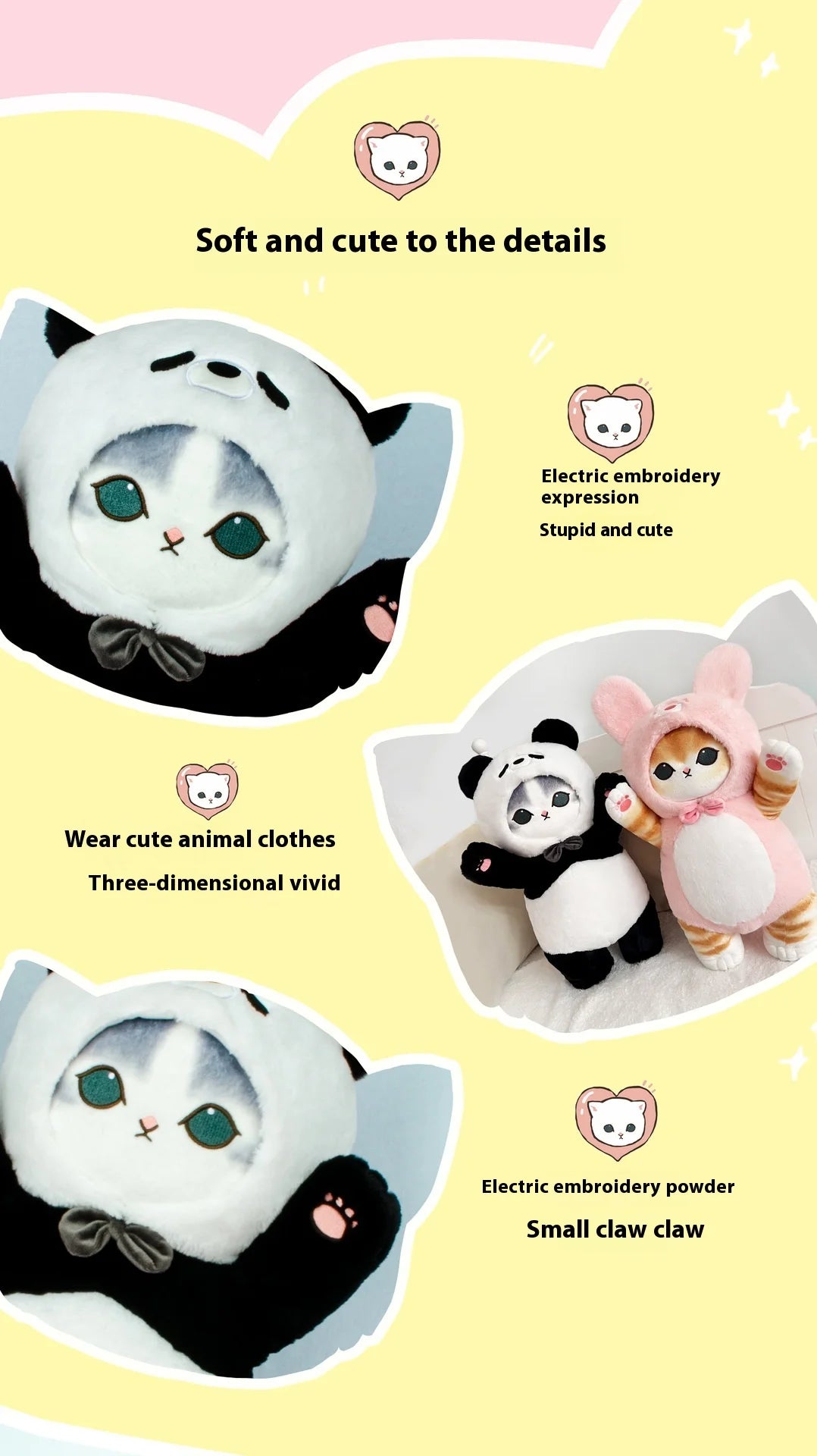 Genuine Mofusand Shark Cat Cute Panda Bunny Plush Toy Cartoon Pillow Hug Pillow Room Decoration Birthday Present Kawaii Gift