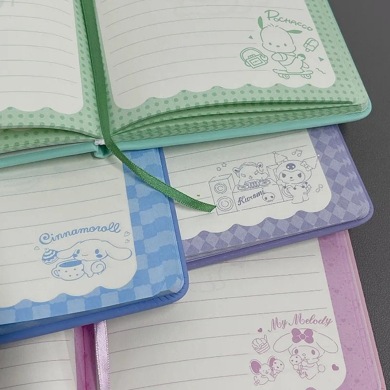 Sanrio Cartoon Notebook Kuromi Pochacco Notebook Anime My Melody Cinnamoroll Stationery Diary Notebook Children's Stationery