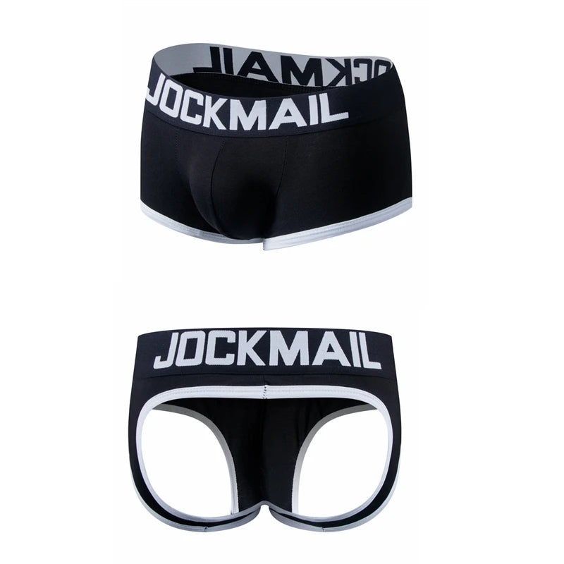 Men's Panties Jockstraps Men Underwear Gay Thong Man Boxer Shorts Underpants Slip Sexy Cotton Pouch Cuecas Gay Thongs G String